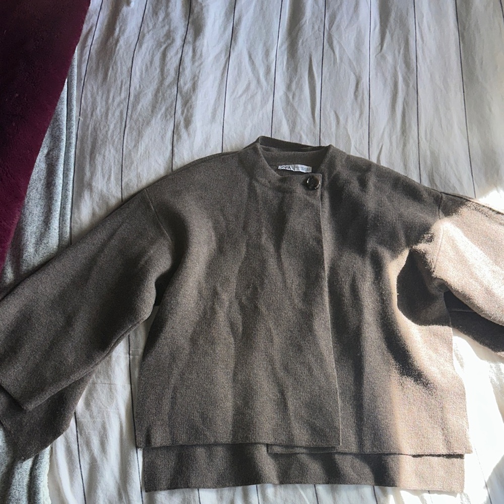 Zara Brown Cape Jacket